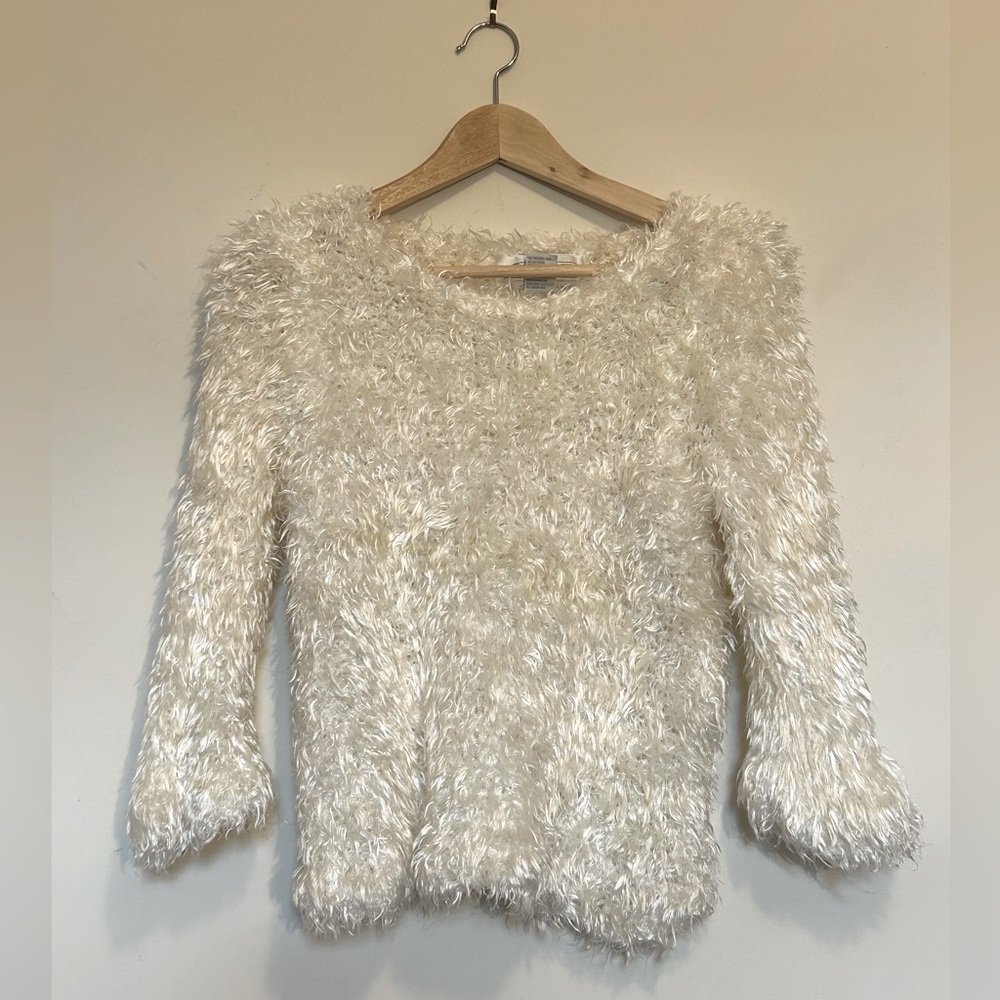 Fluffy White Sweater (Vintage)
